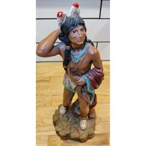 Vintage 1976 Native American Indian Figure Universal Statuary Corp Bow Arrows